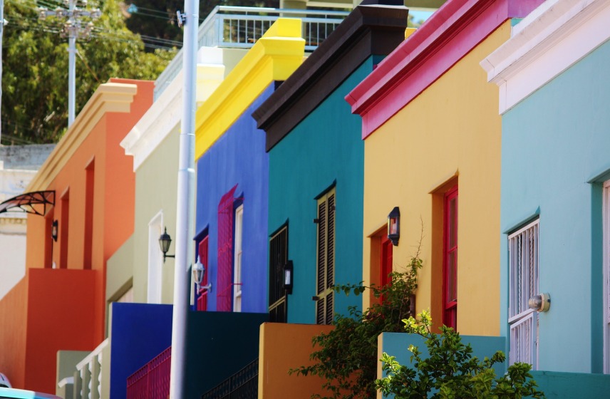 24 Hours in Cape Town Colourful houses